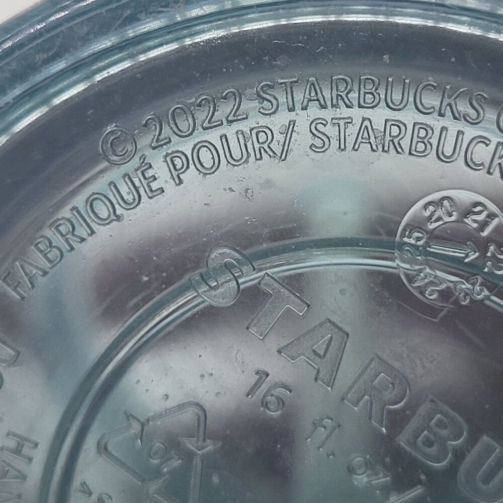 Starbucks Coffee 2022 Iridescent Rainbow Holographic Wave 16 oz Tumbler Cold Cup - Picture 4 of 8